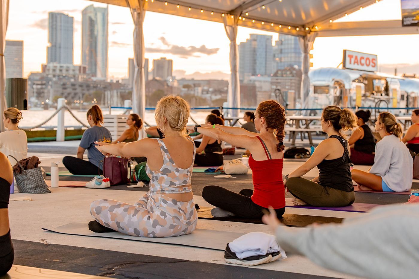 Waterfront community fitness event